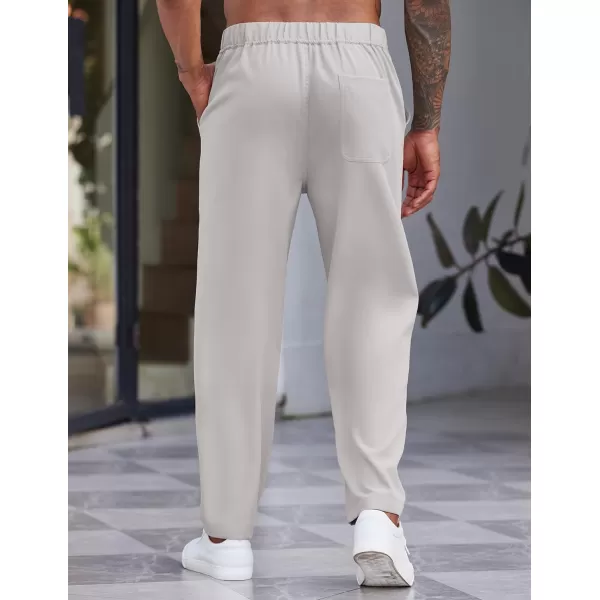 COOFANDY Men's Casual Pants Relaxed Fit Flat Front Expandable Waist Chino Slack Trousers