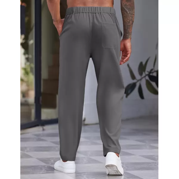COOFANDY Men's Casual Pants Relaxed Fit Flat Front Expandable Waist Chino Slack Trousers