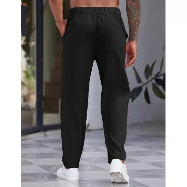 COOFANDY Men's Casual Pants Relaxed Fit Flat Front Expandable Waist Chino Slack Trousers