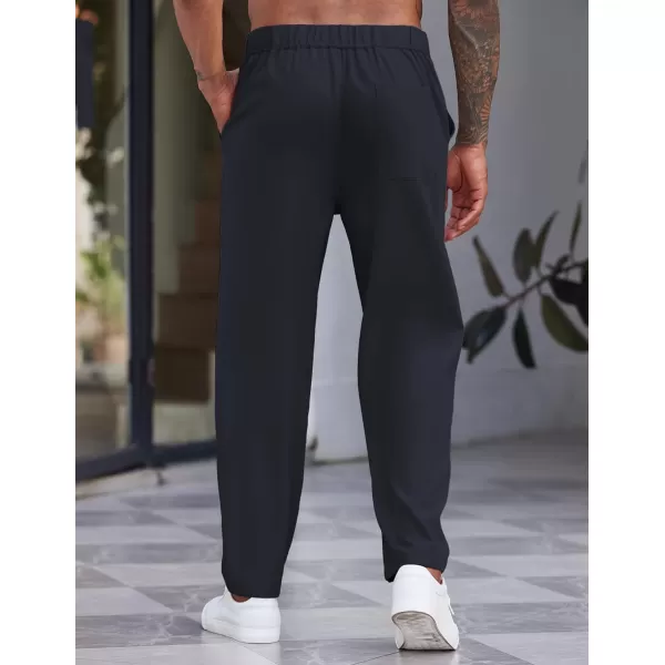 COOFANDY Men's Casual Pants Relaxed Fit Flat Front Expandable Waist Chino Slack Trousers