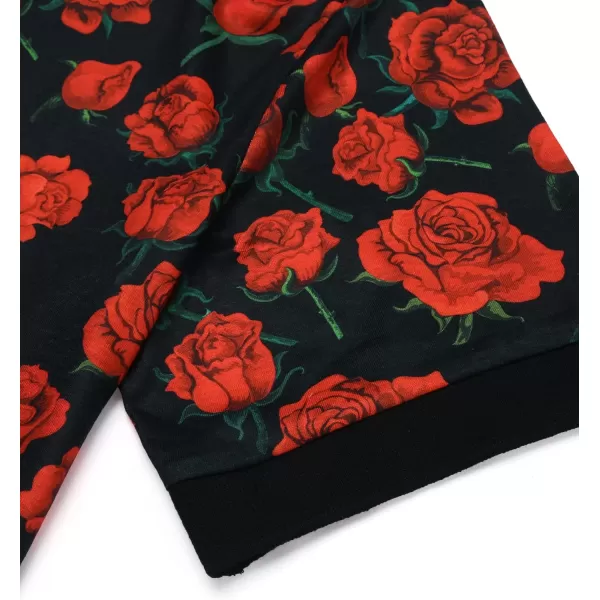COOFANDY Mens Casual Short Sleeve Polo Shirts Slim Fit Paisley Polo T Shirts Floral Print Shirt)