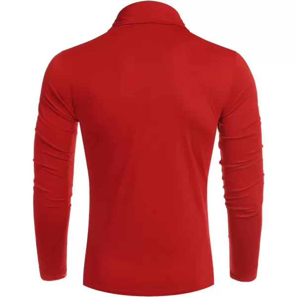 COOFANDY Men's Casual Slim Fit Turtleneck T Shirts Lightweight Basic Cotton Pullovers
