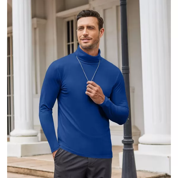 COOFANDY Men's Casual Slim Fit Turtleneck T Shirts Lightweight Basic Cotton Pullovers