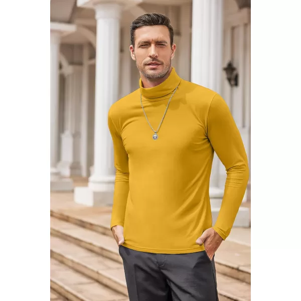 COOFANDY Men's Casual Slim Fit Turtleneck T Shirts Lightweight Basic Cotton Pullovers