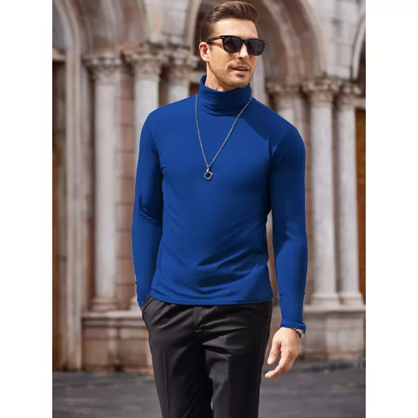 COOFANDY Men's Casual Slim Fit Turtleneck T Shirts Lightweight Basic Cotton Pullovers