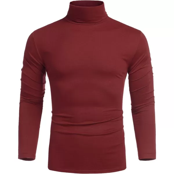 COOFANDY Men's Casual Slim Fit Turtleneck T Shirts Lightweight Basic Cotton Pullovers