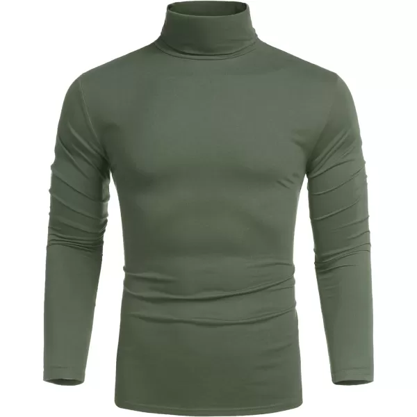COOFANDY Men's Casual Slim Fit Turtleneck T Shirts Lightweight Basic Cotton Pullovers