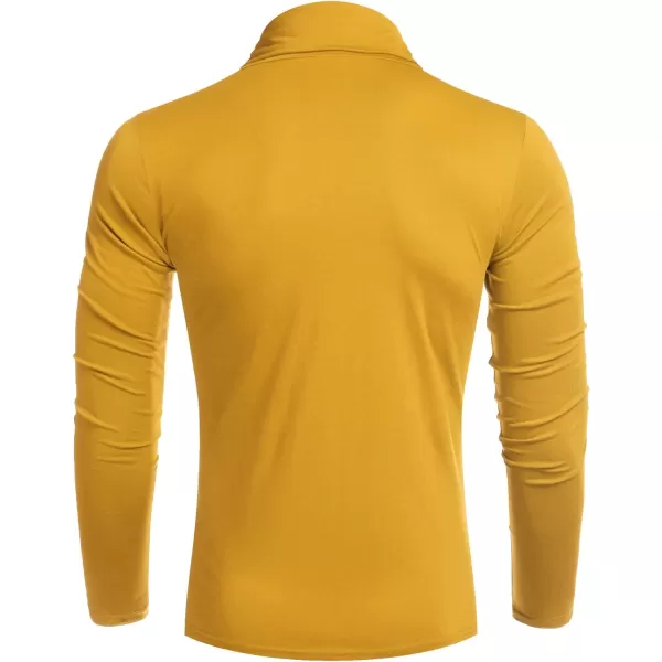 COOFANDY Men's Casual Slim Fit Turtleneck T Shirts Lightweight Basic Cotton Pullovers