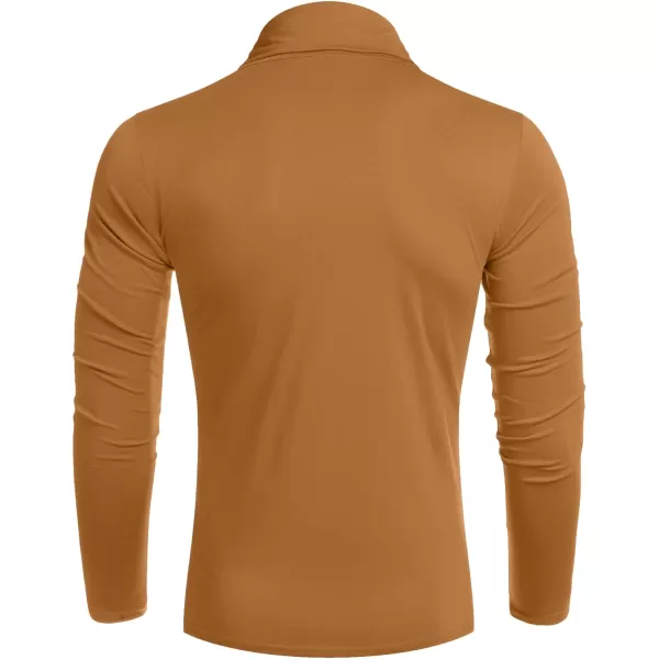 COOFANDY Men's Casual Slim Fit Turtleneck T Shirts Lightweight Basic Cotton Pullovers