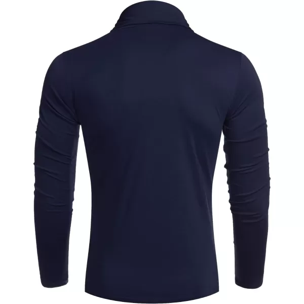 COOFANDY Men's Casual Slim Fit Turtleneck T Shirts Lightweight Basic Cotton Pullovers