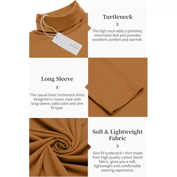 COOFANDY Men's Casual Slim Fit Turtleneck T Shirts Lightweight Basic Cotton Pullovers