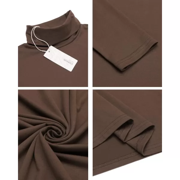 COOFANDY Men's Casual Slim Fit Turtleneck T Shirts Lightweight Basic Cotton Pullovers