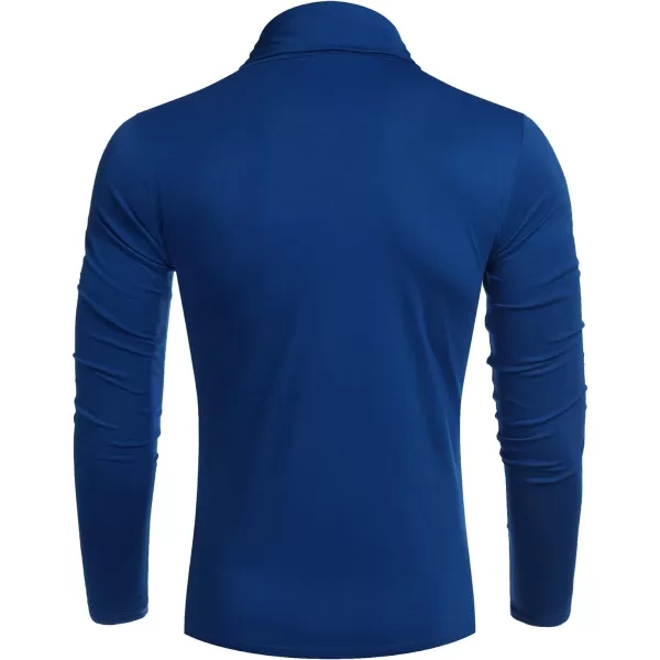 COOFANDY Men's Casual Slim Fit Turtleneck T Shirts Lightweight Basic Cotton Pullovers