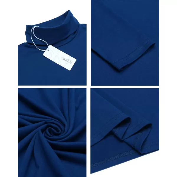 COOFANDY Men's Casual Slim Fit Turtleneck T Shirts Lightweight Basic Cotton Pullovers
