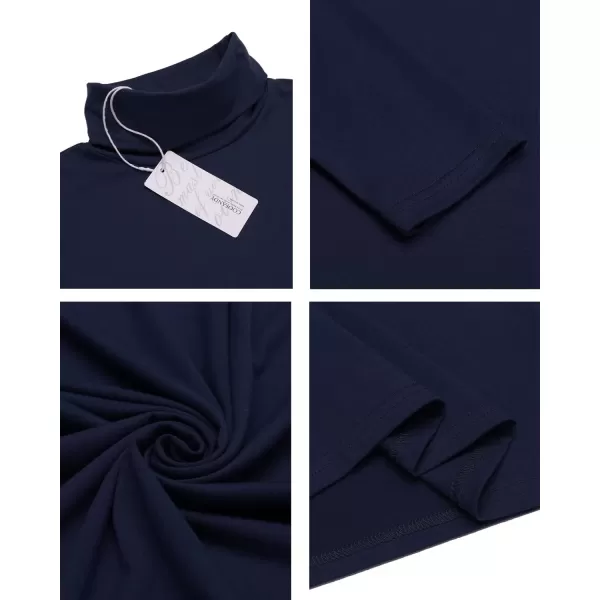 COOFANDY Men's Casual Slim Fit Turtleneck T Shirts Lightweight Basic Cotton Pullovers