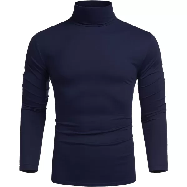 COOFANDY Men's Casual Slim Fit Turtleneck T Shirts Lightweight Basic Cotton Pullovers