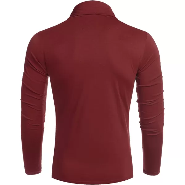 COOFANDY Men's Casual Slim Fit Turtleneck T Shirts Lightweight Basic Cotton Pullovers