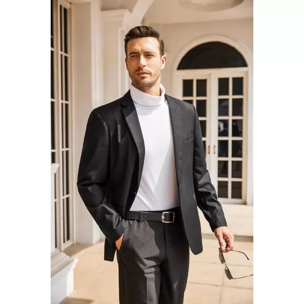 COOFANDY Men's Casual Slim Fit Turtleneck T Shirts Lightweight Basic Cotton Pullovers
