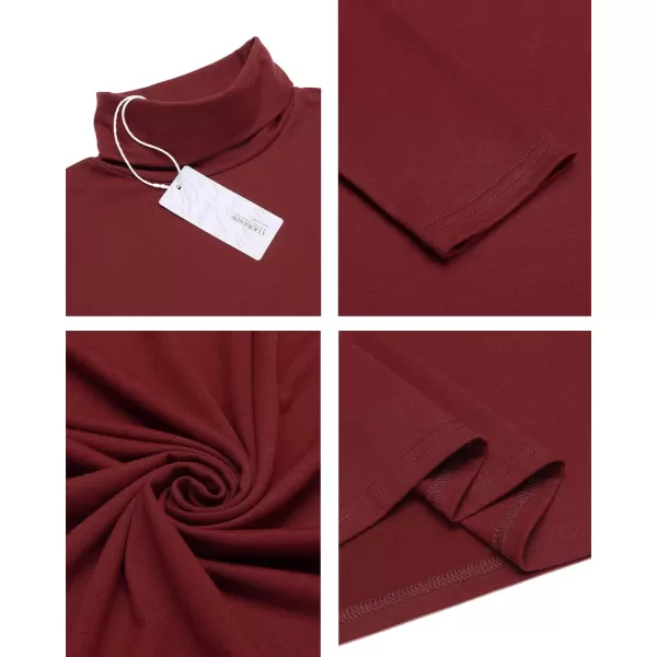 COOFANDY Men's Casual Slim Fit Turtleneck T Shirts Lightweight Basic Cotton Pullovers