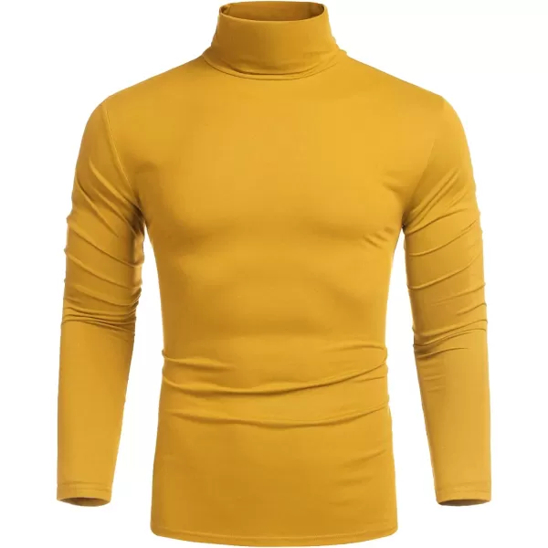 COOFANDY Men's Casual Slim Fit Turtleneck T Shirts Lightweight Basic Cotton Pullovers