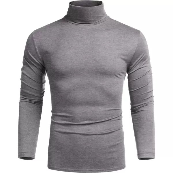 COOFANDY Men's Casual Slim Fit Turtleneck T Shirts Lightweight Basic Cotton Pullovers