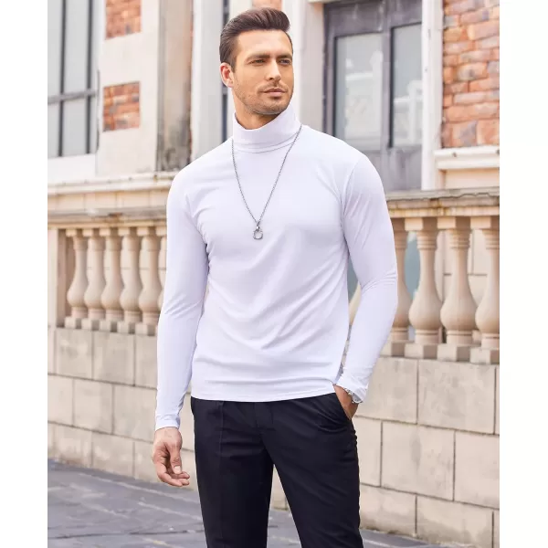 COOFANDY Men's Casual Slim Fit Turtleneck T Shirts Lightweight Basic Cotton Pullovers
