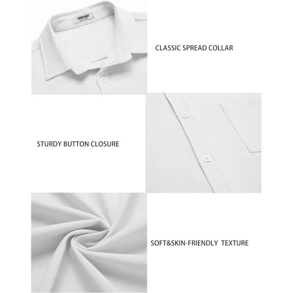 COOFANDY Men's Casual Summer Beach Wrinkle Free Shirts Short Sleeve Button Down Lightweight Untucked Textured Shirt