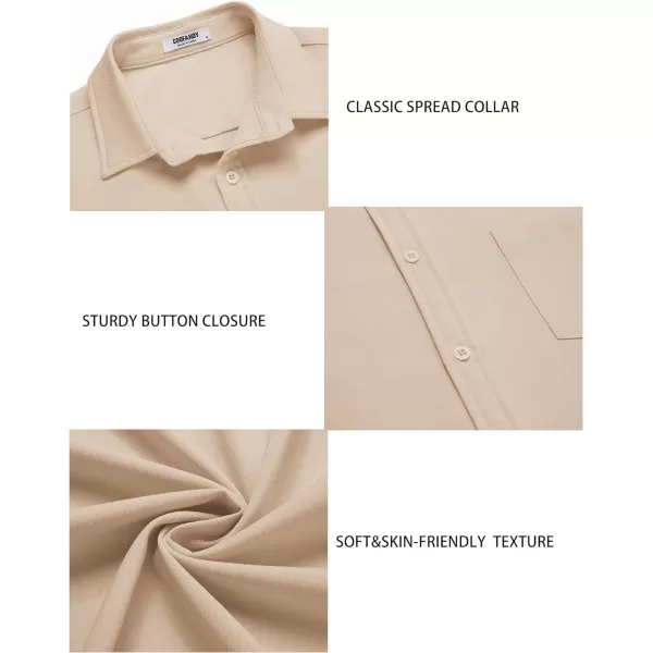 COOFANDY Men's Casual Summer Beach Wrinkle Free Shirts Short Sleeve Button Down Lightweight Untucked Textured Shirt