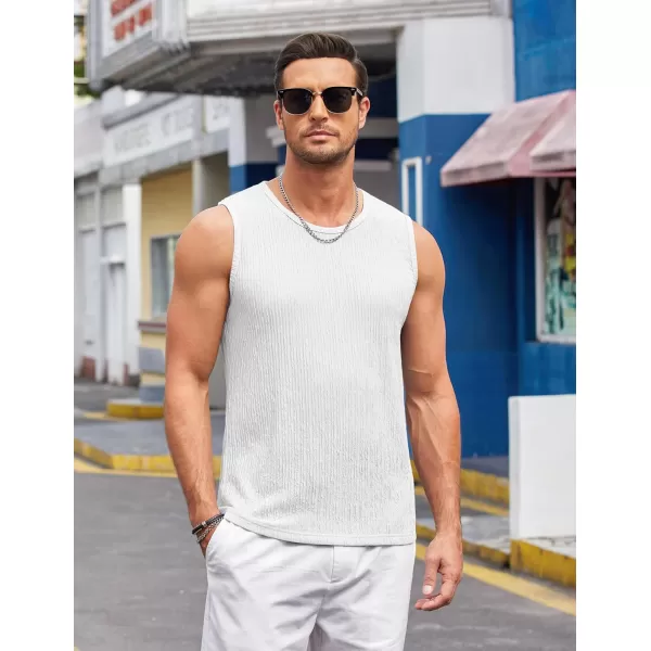 COOFANDY Men's Casual Tank Tops 2 Pack Knit Sleeveless Lightweight Tee Muscle Basic T Shirts