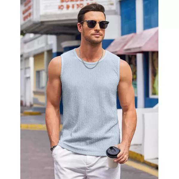COOFANDY Men's Casual Tank Tops 2 Pack Knit Sleeveless Lightweight Tee Muscle Basic T Shirts