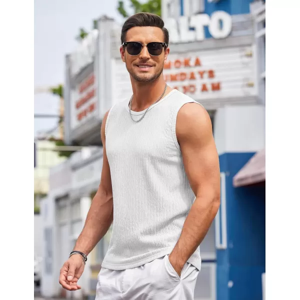 COOFANDY Men's Casual Tank Tops 2 Pack Knit Sleeveless Lightweight Tee Muscle Basic T Shirts