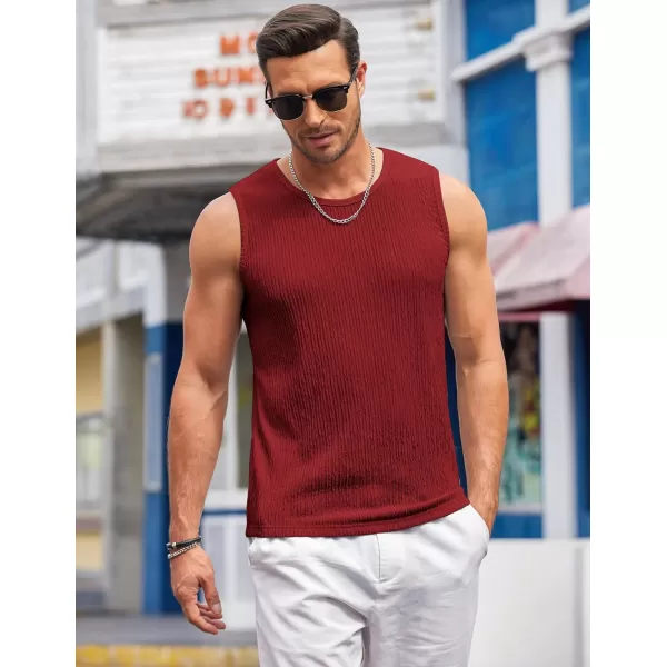 COOFANDY Men's Casual Tank Tops 2 Pack Knit Sleeveless Lightweight Tee Muscle Basic T Shirts