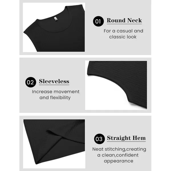 COOFANDY Men's Casual Tank Tops 2 Pack Knit Sleeveless Lightweight Tee Muscle Basic T Shirts