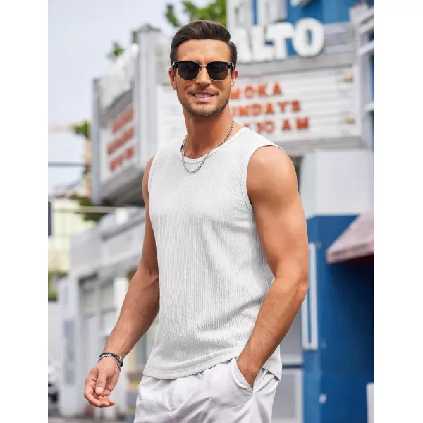 COOFANDY Men's Casual Tank Tops 2 Pack Knit Sleeveless Lightweight Tee Muscle Basic T Shirts