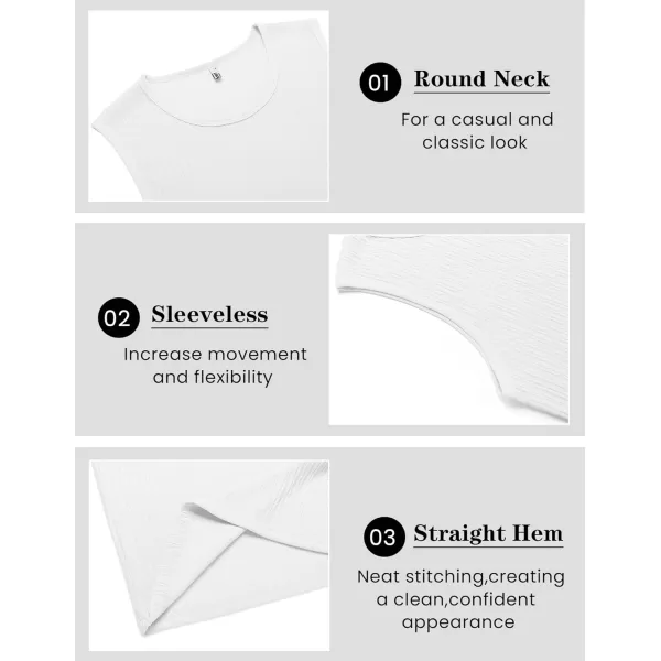 COOFANDY Men's Casual Tank Tops 2 Pack Knit Sleeveless Lightweight Tee Muscle Basic T Shirts