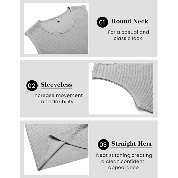 COOFANDY Men's Casual Tank Tops 2 Pack Knit Sleeveless Lightweight Tee Muscle Basic T Shirts