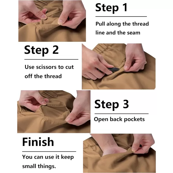 COOFANDY Men's Chino Pants Relaxed Fit Elastic Waist Basic Flat Front Drawstring Casual Pants