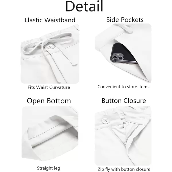 COOFANDY Men's Chino Pants Relaxed Fit Elastic Waist Basic Flat Front Drawstring Casual Pants