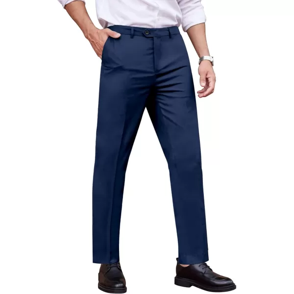 COOFANDY Men's Classic Fit Dress Pants Flat Front Straight Formal Pants Wrinkle Free Expandable Waist Suit Pants