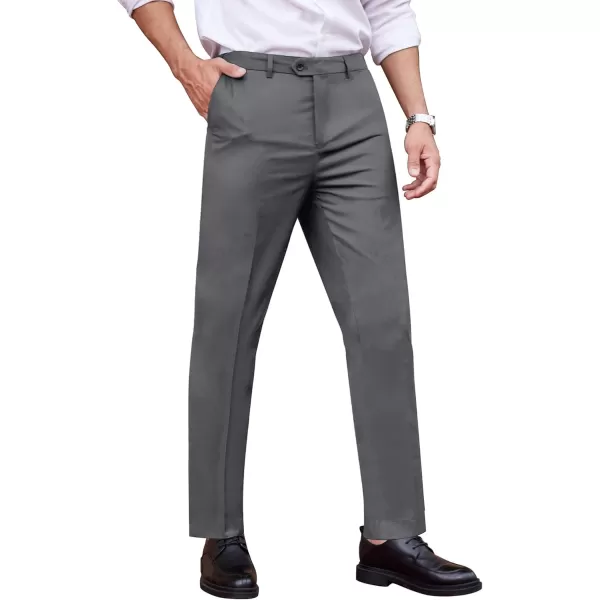 COOFANDY Men's Classic Fit Dress Pants Flat Front Straight Formal Pants Wrinkle Free Expandable Waist Suit Pants