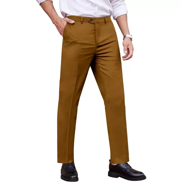 COOFANDY Men's Classic Fit Dress Pants Flat Front Straight Formal Pants Wrinkle Free Expandable Waist Suit Pants