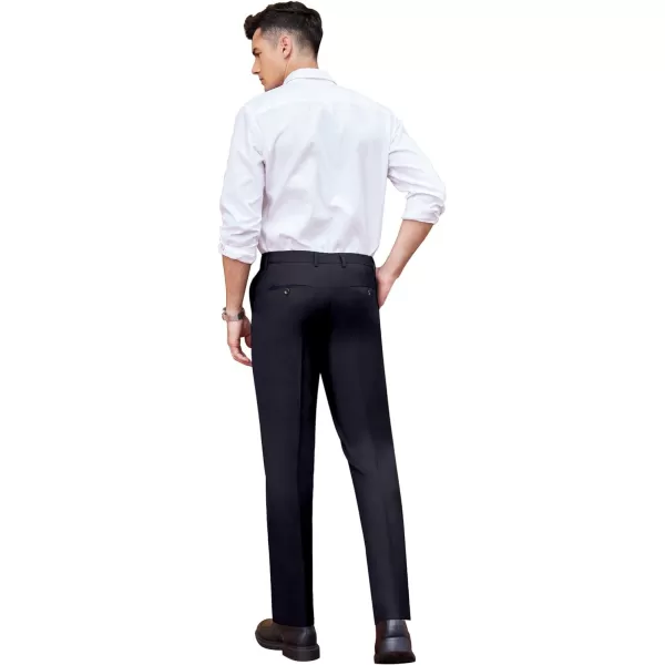 COOFANDY Men's Classic Fit Dress Pants Flat Front Straight Formal Pants Wrinkle Free Expandable Waist Suit Pants