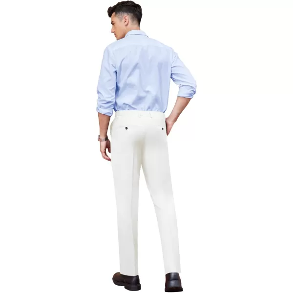 COOFANDY Men's Classic Fit Dress Pants Flat Front Straight Formal Pants Wrinkle Free Expandable Waist Suit Pants