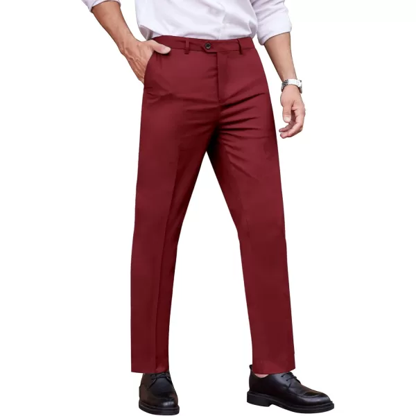 COOFANDY Men's Classic Fit Dress Pants Flat Front Straight Formal Pants Wrinkle Free Expandable Waist Suit Pants