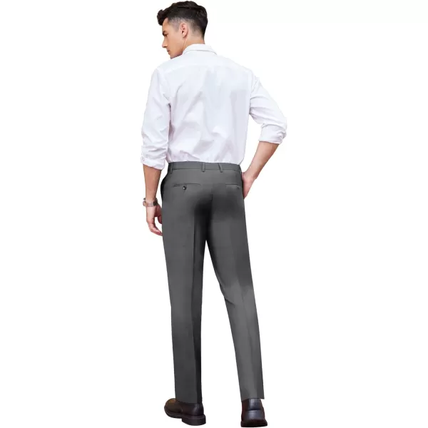 COOFANDY Men's Classic Fit Dress Pants Flat Front Straight Formal Pants Wrinkle Free Expandable Waist Suit Pants