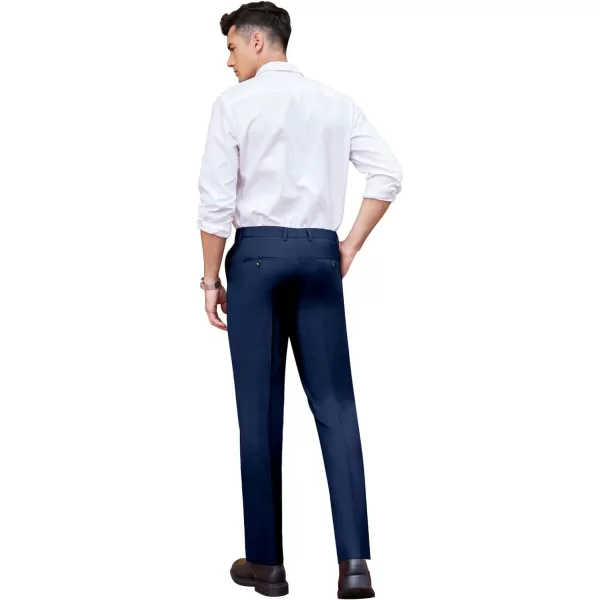 COOFANDY Men's Classic Fit Dress Pants Flat Front Straight Formal Pants Wrinkle Free Expandable Waist Suit Pants