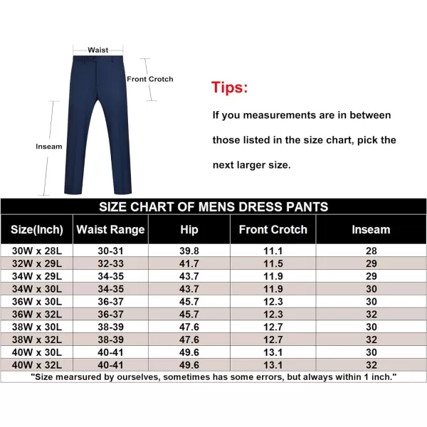 COOFANDY Men's Classic Fit Dress Pants Flat Front Straight Formal Pants Wrinkle Free Expandable Waist Suit Pants