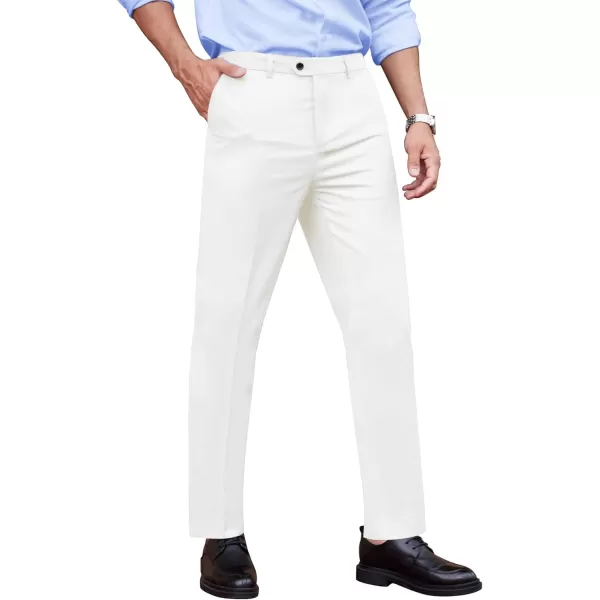 COOFANDY Men's Classic Fit Dress Pants Flat Front Straight Formal Pants Wrinkle Free Expandable Waist Suit Pants