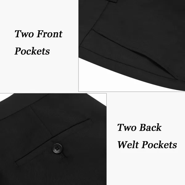 COOFANDY Men's Classic Fit Flat Front Dress Pants No Iron Premium Casual Pants Expandable Waist Suit Pants