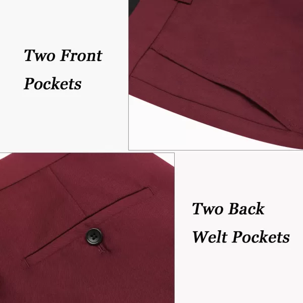 COOFANDY Men's Classic Fit Flat Front Dress Pants No Iron Premium Casual Pants Expandable Waist Suit Pants